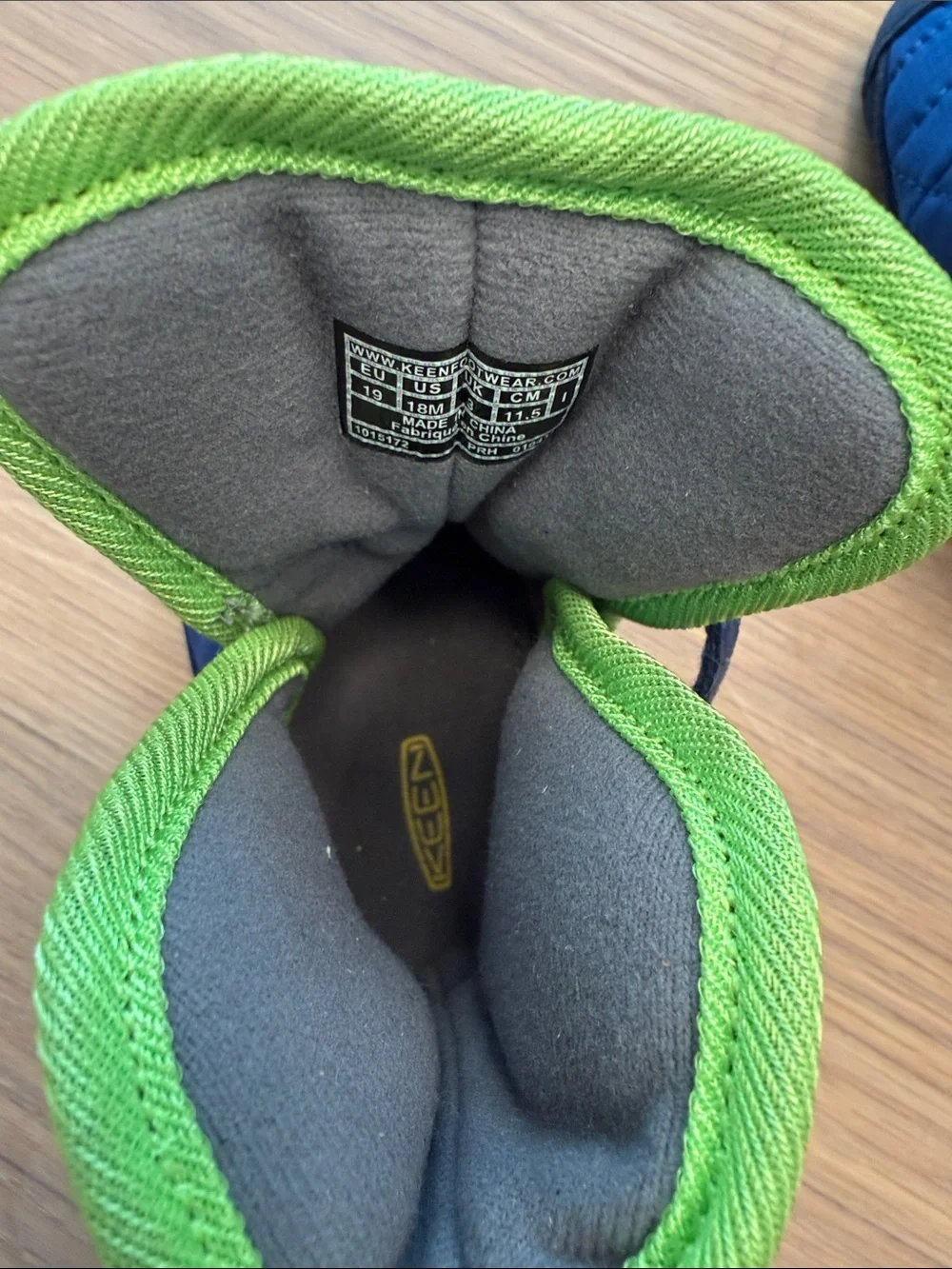 KEEN Baby Blue & Lime Winter Booties